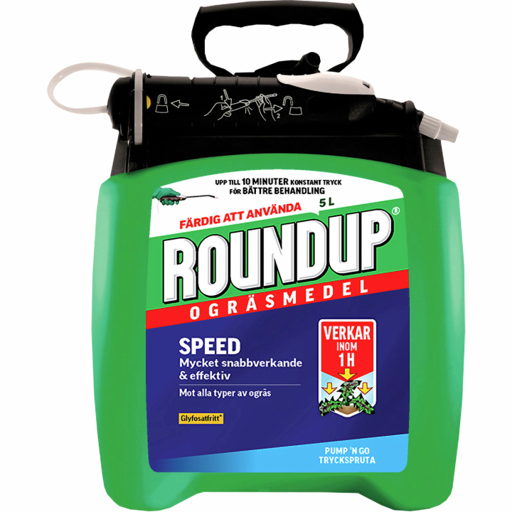 Roundup Speed Pump'n Go 5L nel gruppo Prodotti per lavori forestali e giardinaggio Husqvarna / Semi di erba e Concime per prato / Coltivazione presso GPLSHOP (42164)