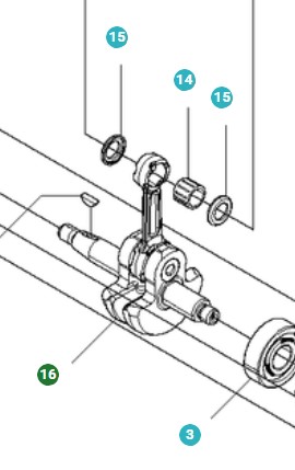 Albero motore nel gruppo I Pezzi Di Ricambio / Pezzi di ricambio Soffiatori / Pezzi di ricambio Husqvarna 530BT presso GPLSHOP (5041193-01)