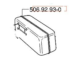 Silenziatore nel gruppo I Pezzi Di Ricambio / Pezzi di ricambio Rider / Pezzi di ricambio Husqvarna Rider Proflex 1200 presso GPLSHOP (5069293-02)