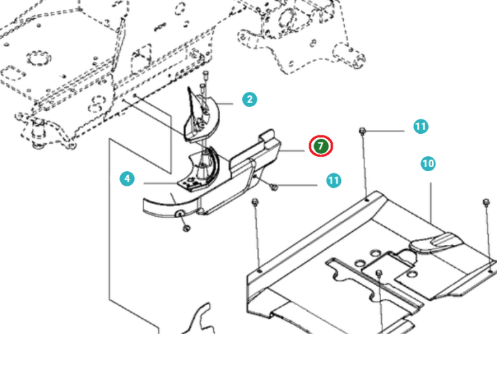 Copertura della cinghia nel gruppo I Pezzi Di Ricambio / Pezzi di ricambio Jonsered Rider / Pezzi di ricambio Jonsered FR 2216 MA 4x4 presso GPLSHOP (5102224-02)