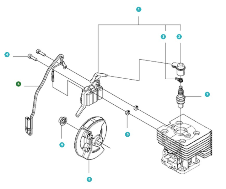 Cablaggio nel gruppo I Pezzi Di Ricambio / Pezzi di ricambio Soffiatori / Pezzi di ricambio Husqvarna 530BT presso GPLSHOP (5113941-01)