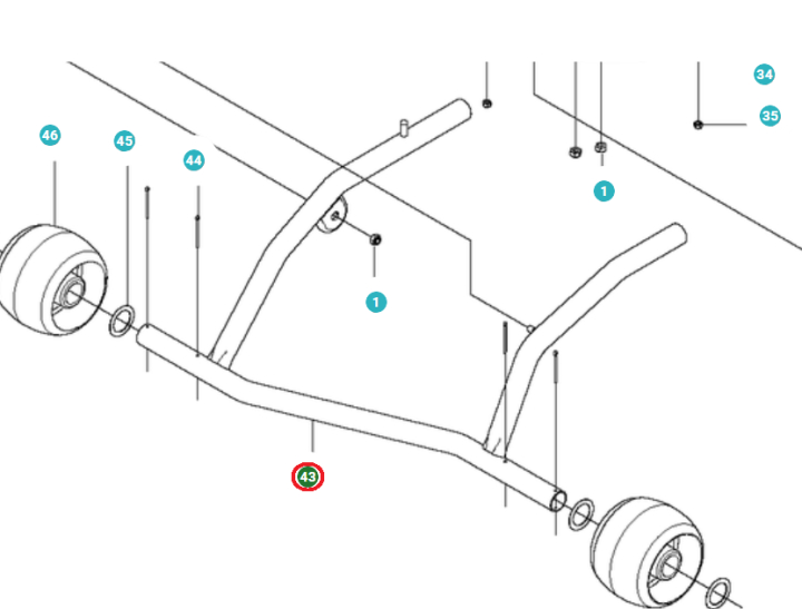 Telaio dell'ingranaggio nel gruppo I Pezzi Di Ricambio / Pezzi di ricambio Jonsered Rider / Pezzi di ricambio Jonsered FR 2312 MA presso GPLSHOP (5224519-02)