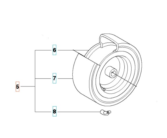 Ruota R111B, R111B5, R112C, R112C5, C112iC nel gruppo I Pezzi Di Ricambio / Pezzi di ricambio Rider / Pezzi di ricambio Husqvarna Rider 112C5 presso GPLSHOP (5255849-01)