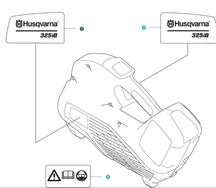 Decalcomania Prodotto Decalcomania Sinistra 325Ib nel gruppo I Pezzi Di Ricambio / Pezzi di ricambio Soffiatori / Pezzi di ricambio Husqvarna 325iB presso GPLSHOP (5296338-01)