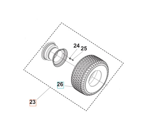 Kit ruote TS 112, TS 114, TC 215T, TC 220T, TS 112, TS 114, TS 215T, TS 217T nel gruppo I Pezzi Di Ricambio presso GPLSHOP (5311479-42)