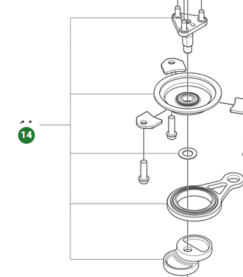 Taglio di rifinitura dell'anello del cuscinetto nel gruppo I Pezzi Di Ricambio / Pezzi di ricambio Tagliasiepi / Pezzi di ricambio Husqvarna 522iHD75 presso GPLSHOP (5311957-01)