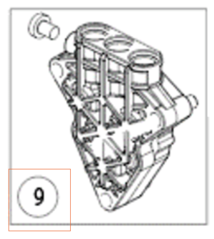 Blocco cilindri della testata 1 5312596-01 nel gruppo I Pezzi Di Ricambio / Pezzi di ricambio Idropulitrici / Pezzi di ricambio Husqvarna PW235R presso GPLSHOP (5312596-01)