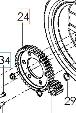 Manopola Ingranaggio, 11 Denti 5391115-09 nel gruppo  presso GPLSHOP (5391115-09)