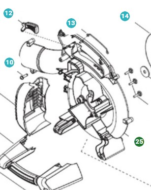 Scorrere - Interno nel gruppo I Pezzi Di Ricambio / Pezzi di ricambio Soffiatori / Pezzi di ricambio Husqvarna 125BVX presso GPLSHOP (5451100-01)