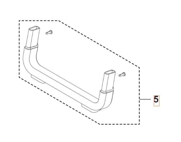 Supporto per i piedi 5460918-01 nel gruppo I Pezzi Di Ricambio / Pezzi di ricambio Idropulitrici / Pezzi di ricambio Husqvarna PW240 presso GPLSHOP (5460918-01)