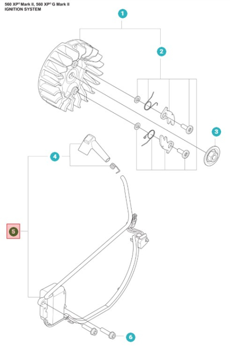 Modulo accensione Husqvarna 560XP Mark II, 562XP Mark II nel gruppo I Pezzi Di Ricambio / Carburatori / Carburatore per motosega presso GPLSHOP (5463781-01)