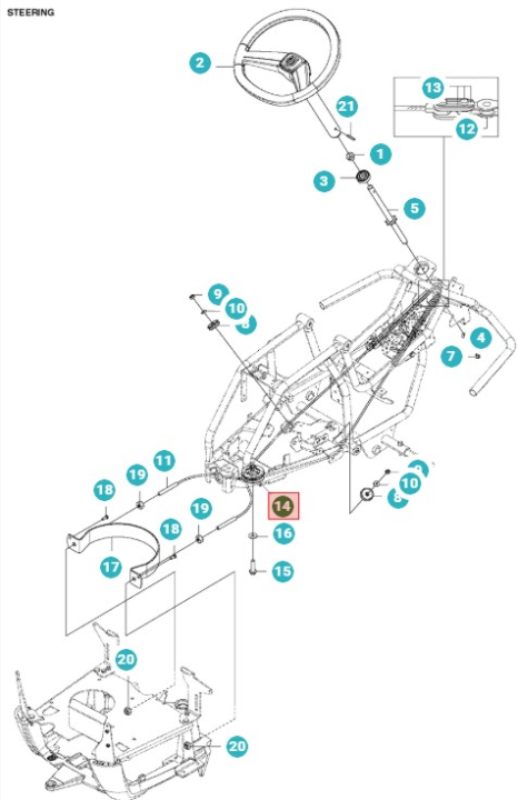 Puleggia nel gruppo I Pezzi Di Ricambio / Pezzi di ricambio Jonsered Rider / Pezzi di ricambio Jonsered FR 2312 MA presso GPLSHOP (5764925-02)