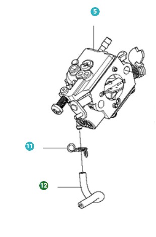 Tubo flessibile del carburante nel gruppo I Pezzi Di Ricambio / Pezzi di ricambio Soffiatori / Pezzi di ricambio Husqvarna 525BX presso GPLSHOP (5775333-04)