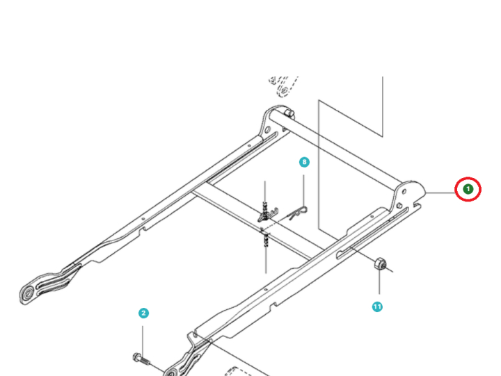 Telaio dell'ingranaggio nel gruppo I Pezzi Di Ricambio / Pezzi di ricambio Jonsered Rider / Pezzi di ricambio Jonsered FR 2216 MA 4x4 presso GPLSHOP (5781774-02)