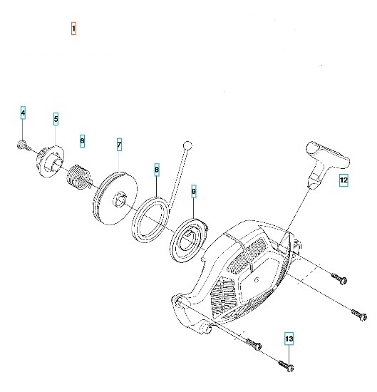 Dispositivo Di Lancio Husqvarna 439 nel gruppo I Pezzi Di Ricambio / Pezzi di ricambio Motoseghe / Pezzi di ricambio Husqvarna 439 presso GPLSHOP (5793098-01)