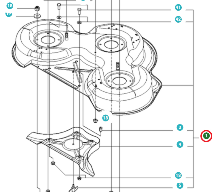 Deck Shell Assy Combi 94 Nero nel gruppo I Pezzi Di Ricambio / Pezzi di ricambio Jonsered Rider / Pezzi di ricambio Jonsered FR 2216 MA 4x4 presso GPLSHOP (5812374-08)