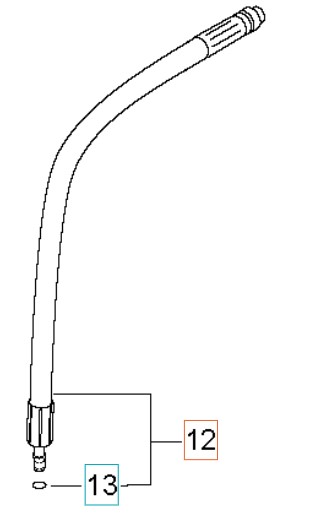 Raccordo Tubo Sp 5926176-13 nel gruppo I Pezzi Di Ricambio / Pezzi di ricambio Idropulitrici / Pezzi di ricambio Husqvarna PW460 presso GPLSHOP (5926176-13)