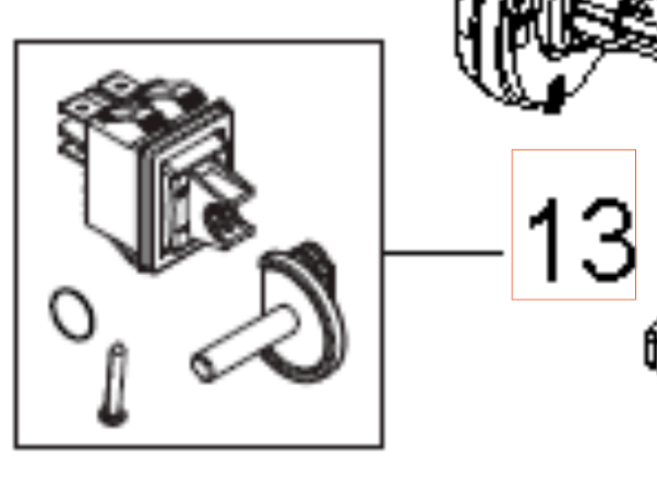 Chiudere L'Interruttore On/Off K2-12-211 5926176-65 nel gruppo I Pezzi Di Ricambio / Pezzi di ricambio Idropulitrici / Pezzi di ricambio Husqvarna PW490 presso GPLSHOP (5926176-65)