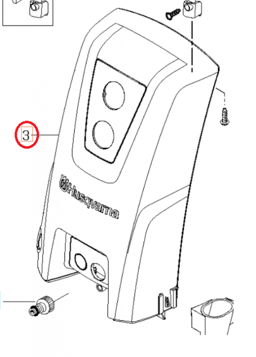 Davanti 5936607-01 nel gruppo I Pezzi Di Ricambio / Pezzi di ricambio Idropulitrici / Pezzi di ricambio Husqvarna PW450 presso GPLSHOP (5936607-01)