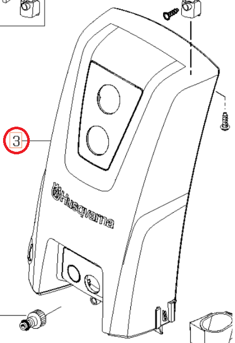 Davanti 5936608-01 nel gruppo I Pezzi Di Ricambio / Pezzi di ricambio Idropulitrici / Pezzi di ricambio Husqvarna PW460 presso GPLSHOP (5936608-01)