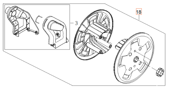 Set Di Avvolgitubo 5960269-01 nel gruppo I Pezzi Di Ricambio / Pezzi di ricambio Idropulitrici / Pezzi di ricambio Husqvarna PW460 presso GPLSHOP (5960269-01)