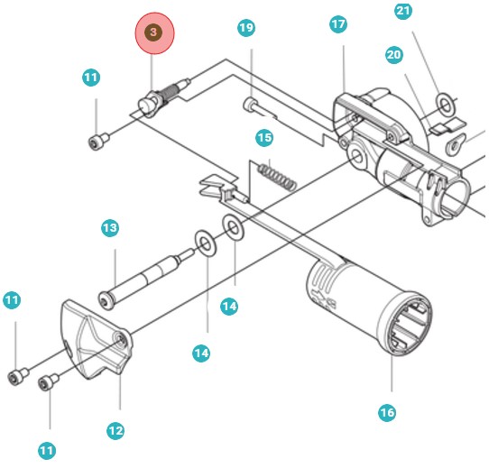 Gruppo perno di bloccaggio nel gruppo I Pezzi Di Ricambio / Pezzi di ricambio Tagliasiepi / Pezzi di ricambio Husqvarna 525HE4 presso GPLSHOP (5979739-01)