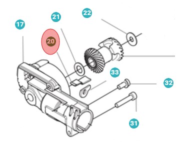 Tenuta dell'alloggiamento degli ingranaggi nel gruppo I Pezzi Di Ricambio / Pezzi di ricambio Tagliasiepi / Pezzi di ricambio Husqvarna 525HE4 presso GPLSHOP (5979741-01)