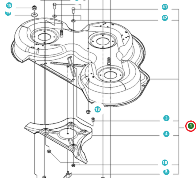 Deck Shell Assy Combi 94 Nero